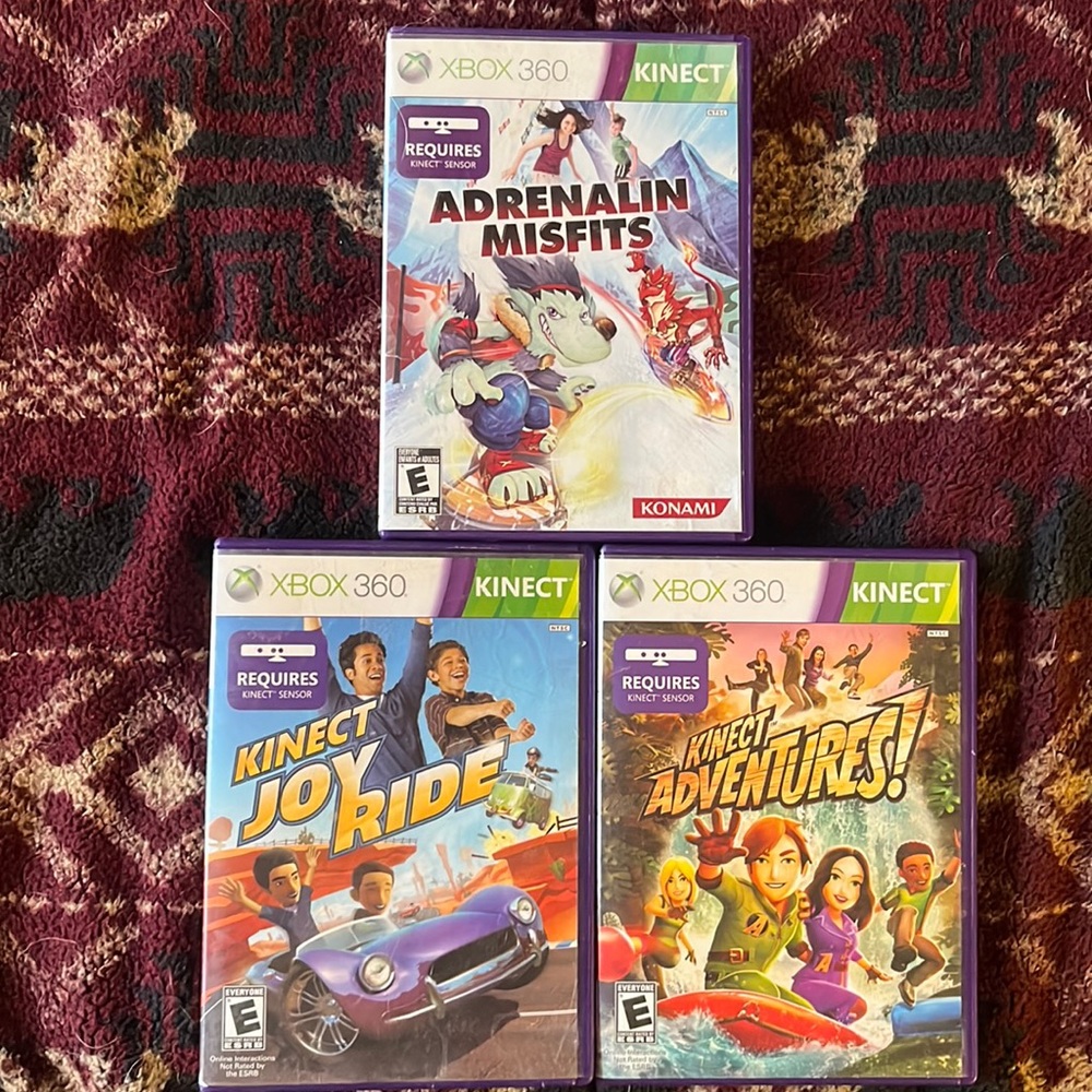 Kinect joy ride, Kinect adventures, adrenaline misfits for Xbox 360
